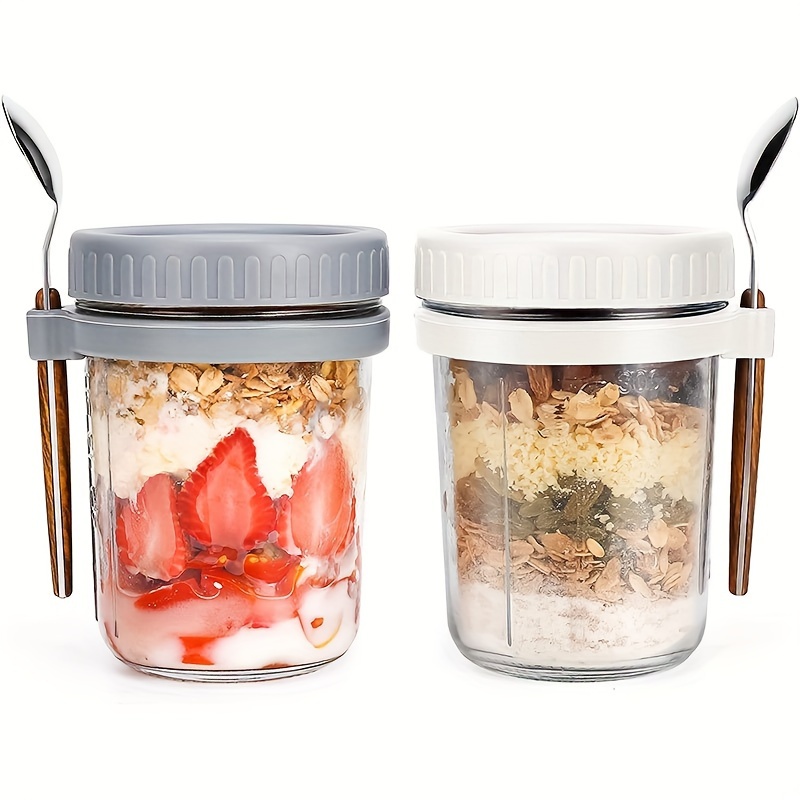 Salad Container Jar - 1 adet/2 adet Cam Yulaf Ezmesi