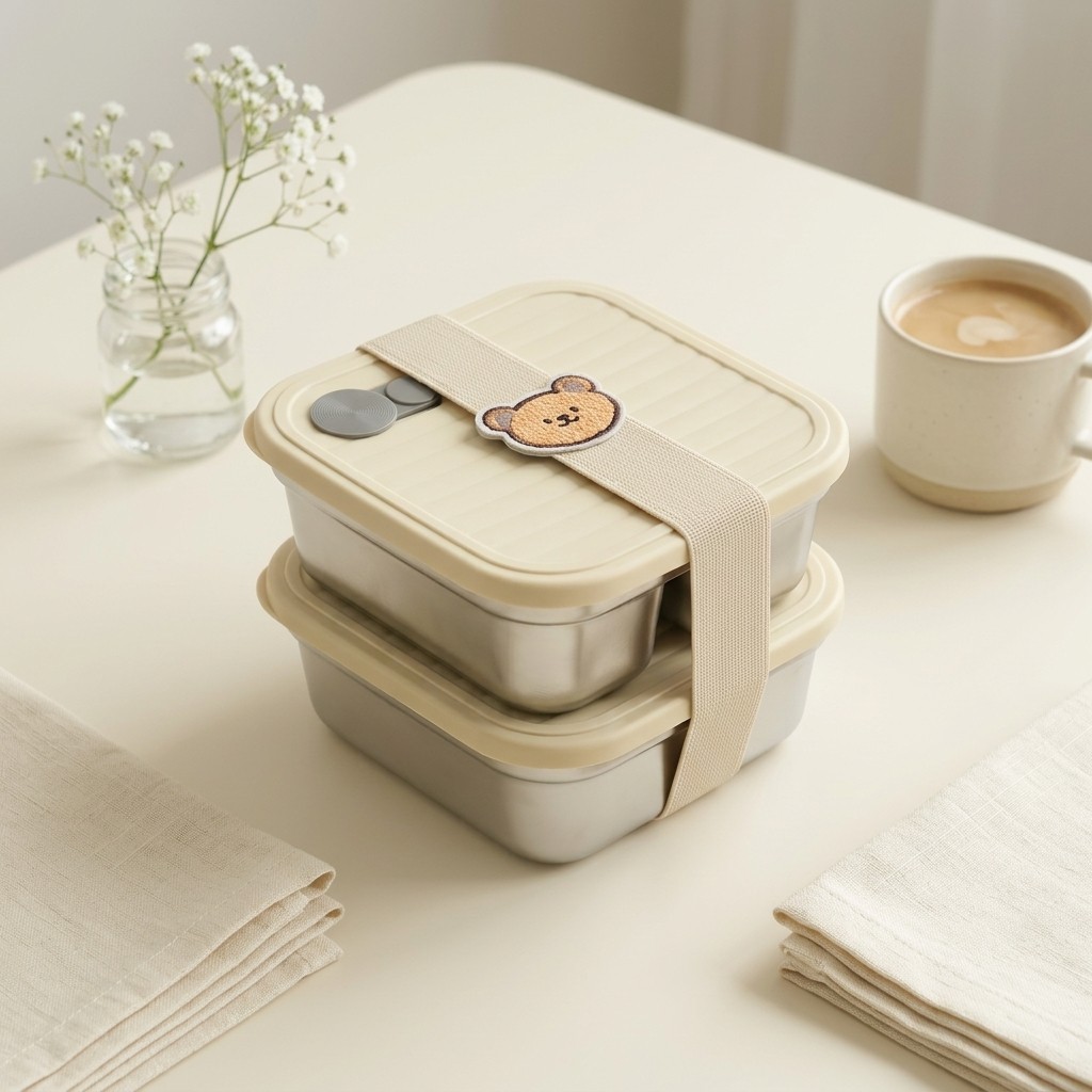 Meal Prep Kinder - Mikrodalgada Kullanılabilir 304 Paslanmaz Çelik Bento