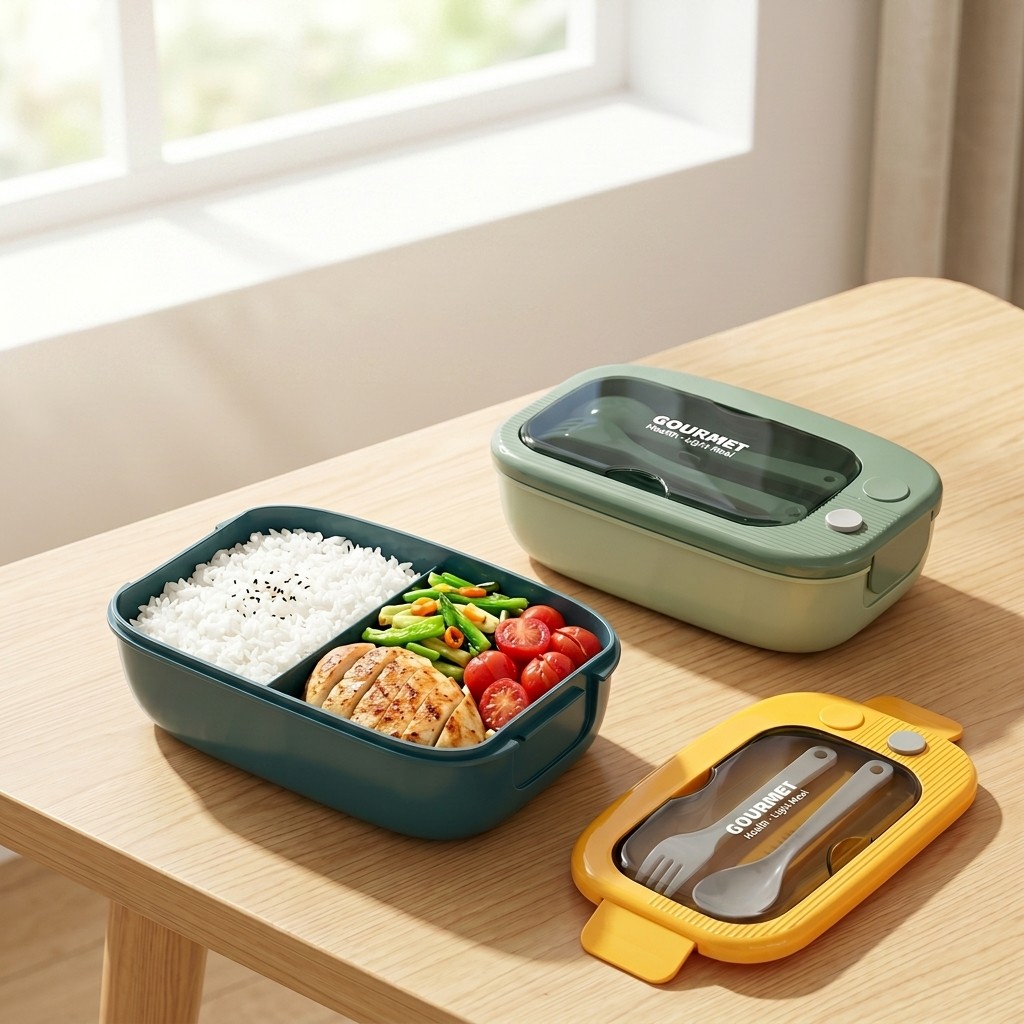 Meal Prep Kinder - Mikrodalgada Kullanılabilir Plastik Bento Kutusu 2