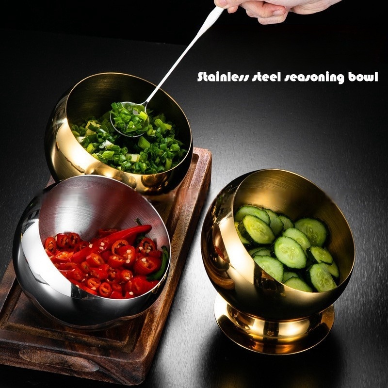 Salad Container Jar - Paslanmaz Çelik Eğik Ağızlı Sos Kabı