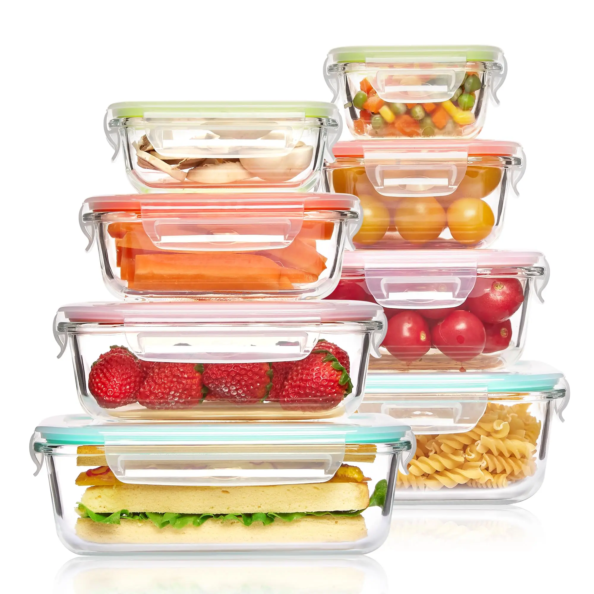 Meal Prep Ideas - Cam Öğle Yemeği Kutusu Gıda Saklama