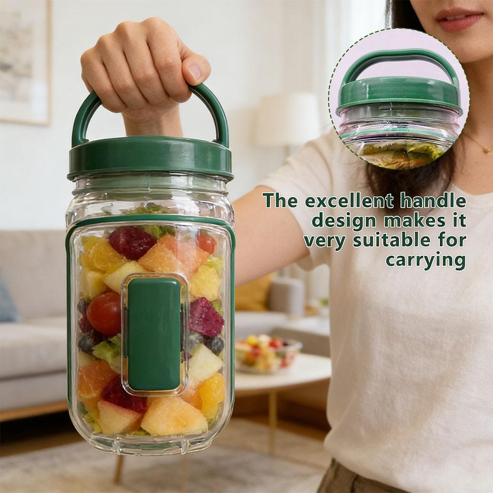 Taşınabilir Salata Kabı, Çatal - Salad Container Jar incelemesi ve fiyatı