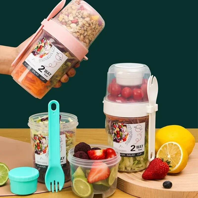 Taşınabilir Salata Kabı Çift K - Salad Container Jar incelemesi ve fiyatı