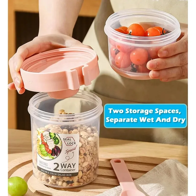 Taşınabilir Salata Kabı Çift K - Salad Container Jar incelemesi ve fiyatı