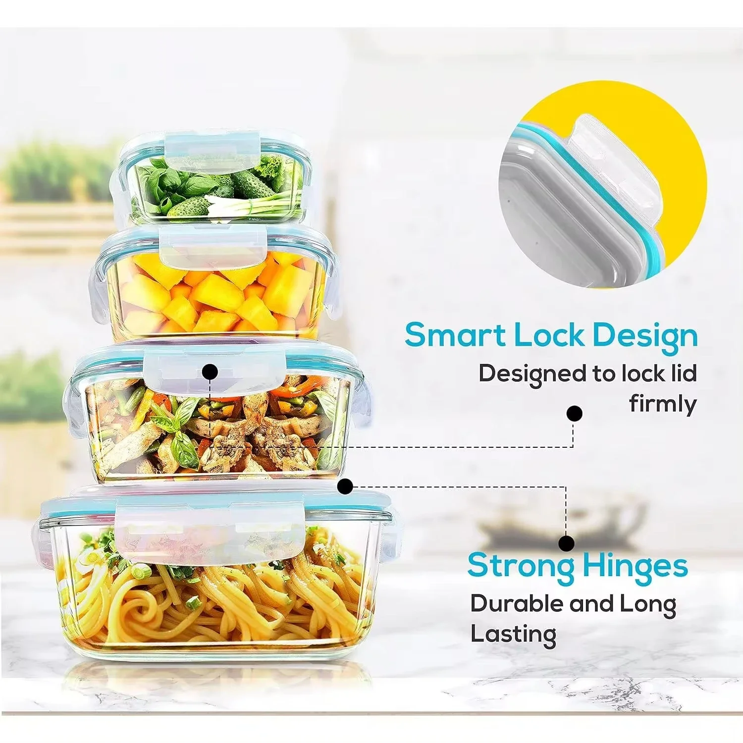 Cam Öğle Yemeği Kutusu Gıda Sa - Meal Prep Ideas incelemesi ve fiyatı
