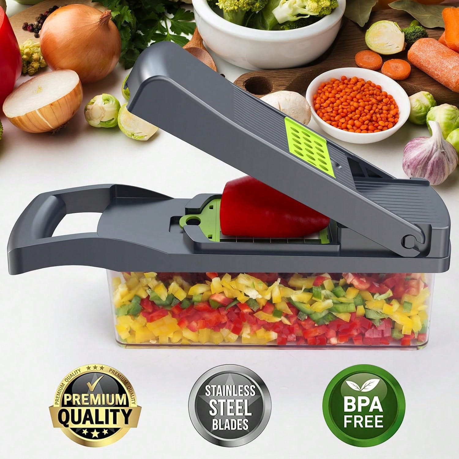 Çok Fonksiyonlu 15'i 1 Arada S - Mandoline Slicer Guard incelemesi ve fiyatı